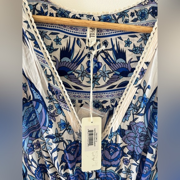 Vintage Spell and the Gypsy Collective Hotel Paradiso Bluebird Maxi Gown Dress - Picture 8 of 17